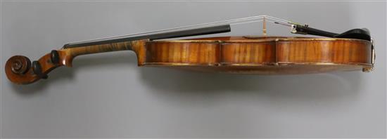 A French violin supplied by Antoine Curtil, Paris, c.1900-10,